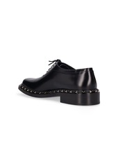 Valentino 25mm Rockstud Leather Lace-up Shoes