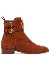 Valentino 25mm Vlogo Suede Ankle Boots