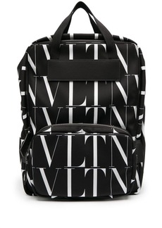 Valentino all-over logo print backpack