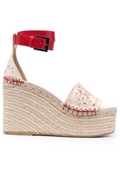 Valentino Atelier 08 broderie anglaise wedge espadrilles