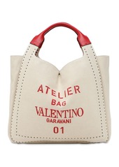 Valentino Atelier Canvas Tote Bag