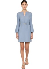 Valentino Belted Crepe Couture Mini Dress