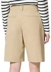 Valentino Bermuda Shorts in Diagonal Cotton Linen