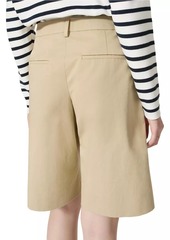 Valentino Bermuda Shorts in Diagonal Cotton Linen