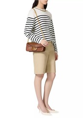 Valentino Bermuda Shorts in Diagonal Cotton Linen