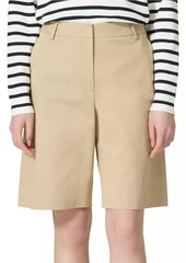 Valentino Bermuda Shorts in Diagonal Cotton Linen