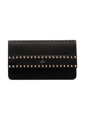 Valentino Rockstud grained leather envelope clutch