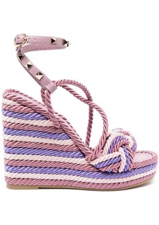 Valentino braided-strap wedge sandals
