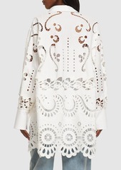Valentino Broderie Cotton Lace Oversize Shirt