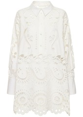 Valentino Broderie Cotton Lace Oversize Shirt