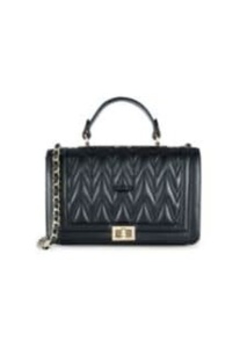 Valentino by Mario Valentino Aliced Chevron-Quilted Leather Shoulder Bag