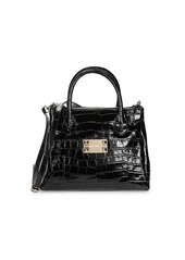 Valentino by Mario Valentino Ally Croc-Embossed Leather Satchel