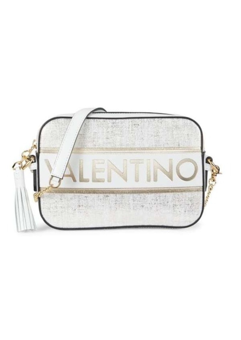 Valentino by Mario Valentino Babette Logo-Adorned Textured Leather Shoulder Bag