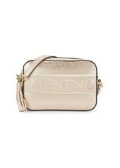 Valentino by Mario Valentino Babette Logo Metallic Leather Camera Bag