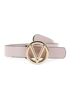 Valentino by Mario Valentino Baby V-Logo Leather Belt/Small