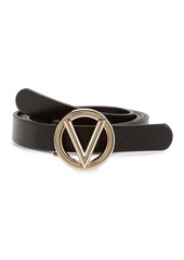 Valentino by Mario Valentino Baby V Logo Leather Belt