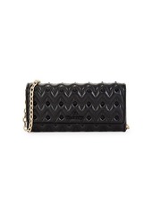 Valentino by Mario Valentino Kali Logo Embossed Leather Shoulder Bag | Women's | Black | Size One Size | Handbags