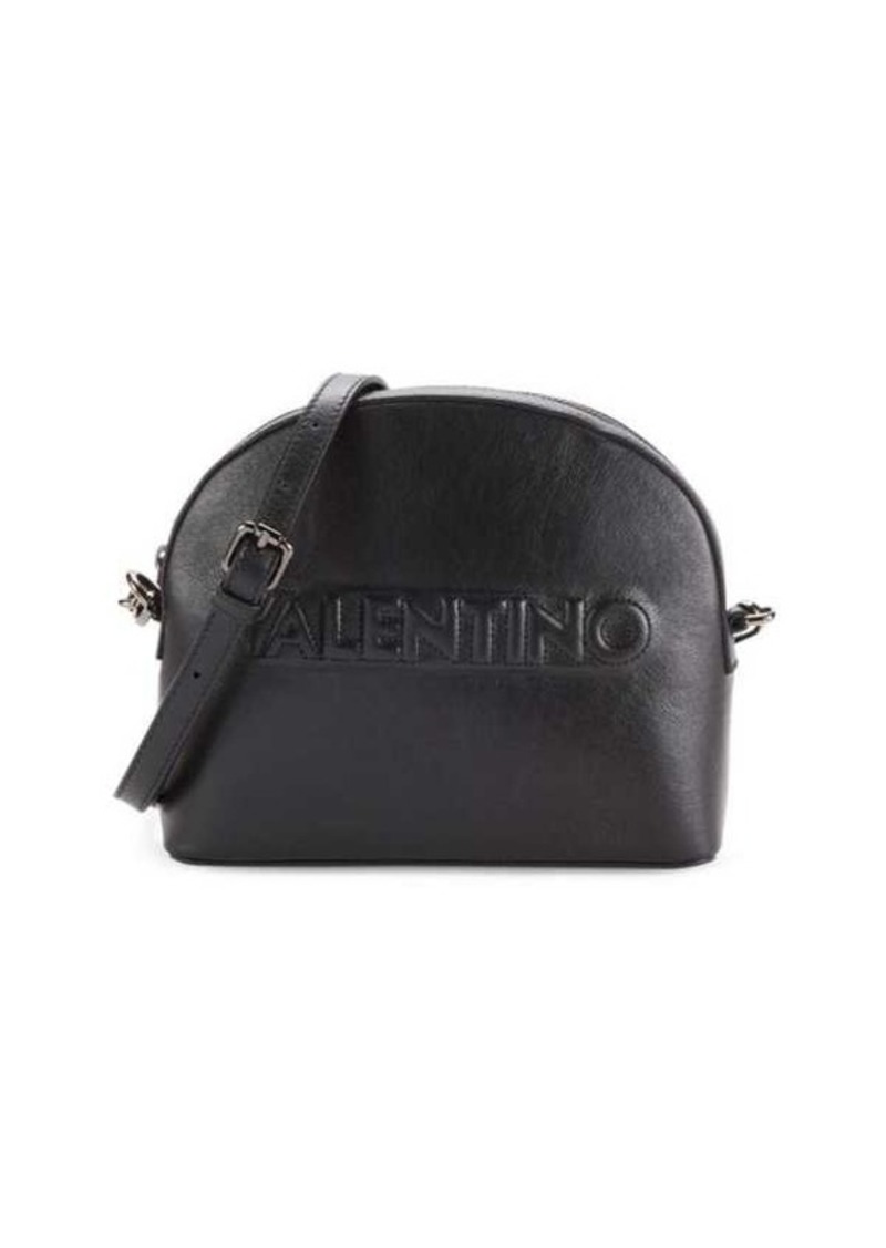 Valentino by Mario Valentino Diana Logo Embossed Leather Crossbody Bag