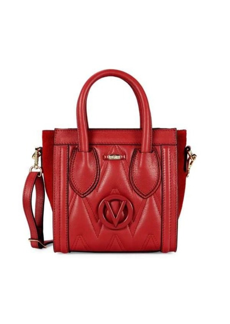 Valentino by Mario Valentino Eva Quilted Suede & Leather Satchel