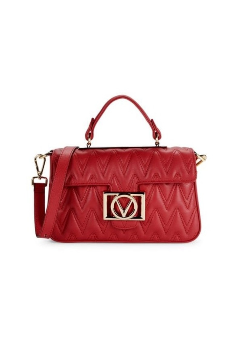 Valentino by Mario Valentino ​Florence D Plate Quilted Leather Satchel