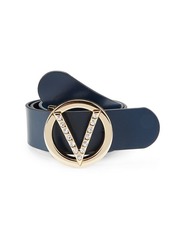 Valentino by Mario Valentino Giusy Embellished Logo Leather Belt