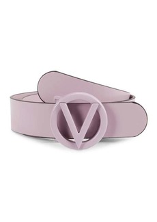 Valentino by Mario Valentino Giusy Logo Buckle Leather Belt