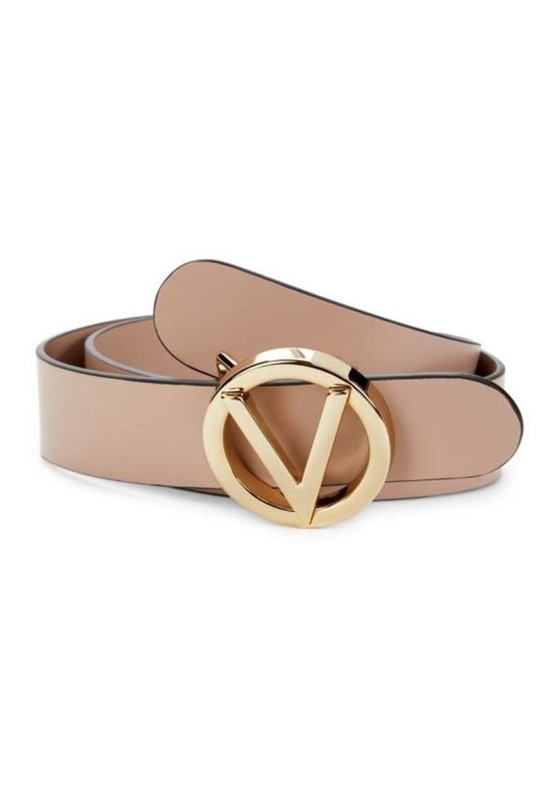 Valentino by Mario Valentino Giusy Monogram Leather Belt