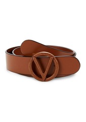 Valentino by Mario Valentino Giusy Logo Leather Belt