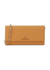 Valentino by Mario Valentino Juniper Dollaro Pebbled Leather Wallet On Chain