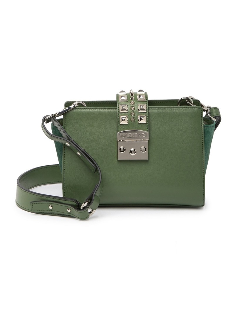 valentino by mario valentino studded leather crossbody bag