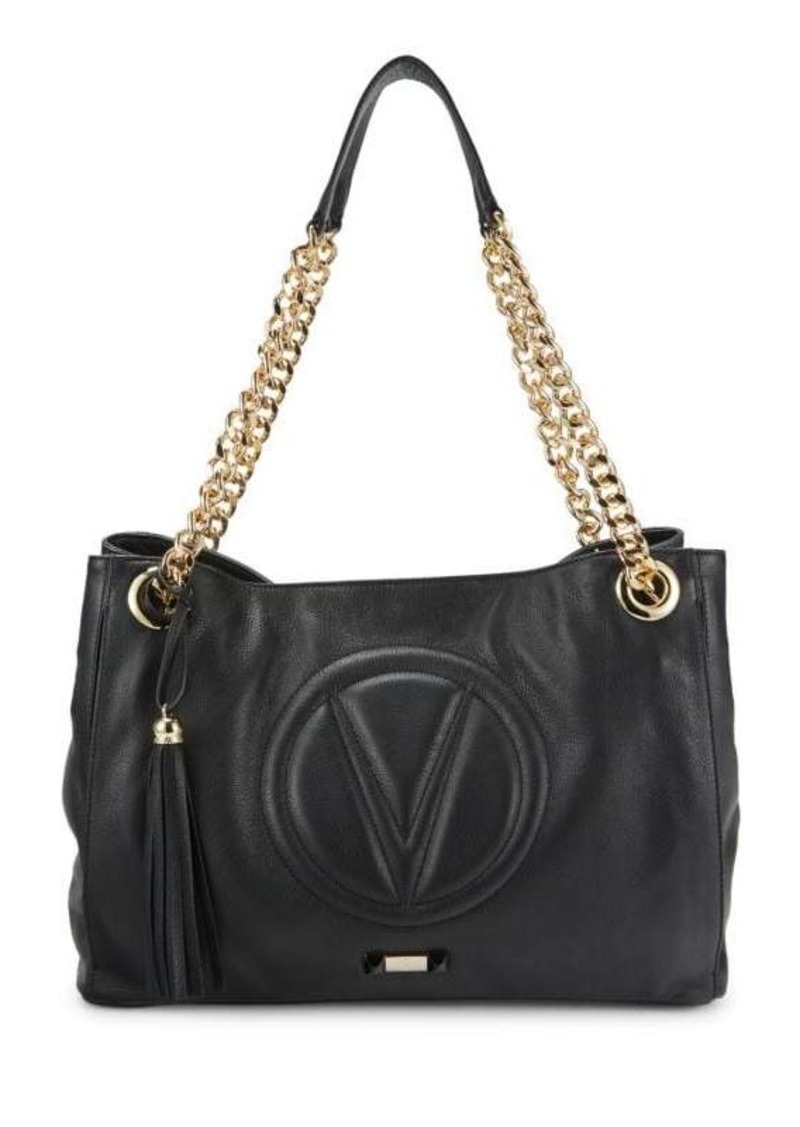 Valentino by Mario Valentino Logo Leather Shoulder Bag