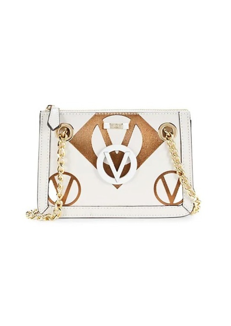 Valentino by Mario Valentino Ginette Logo Leather Shoulder Bag