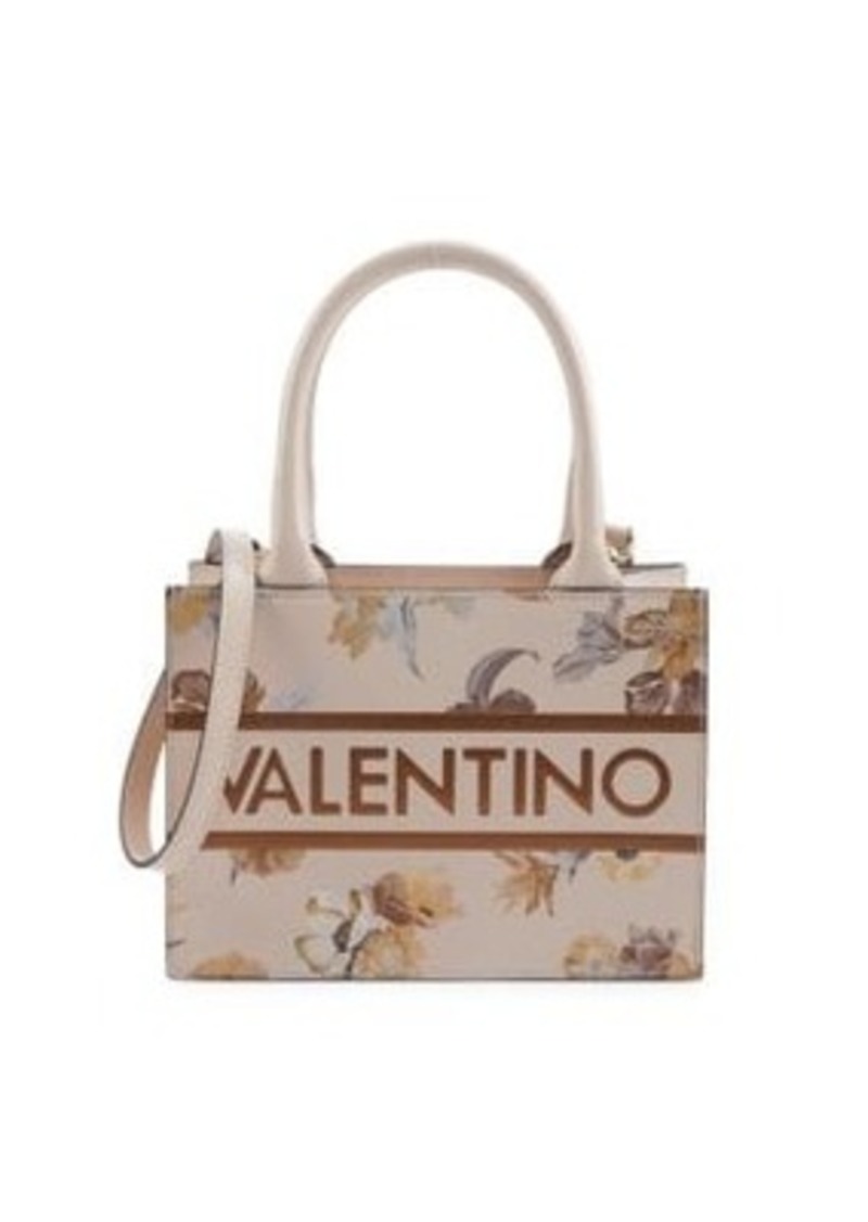 Valentino by Mario Valentino Marie Floral & Logo Leather Convertible Double Top Handle Bag