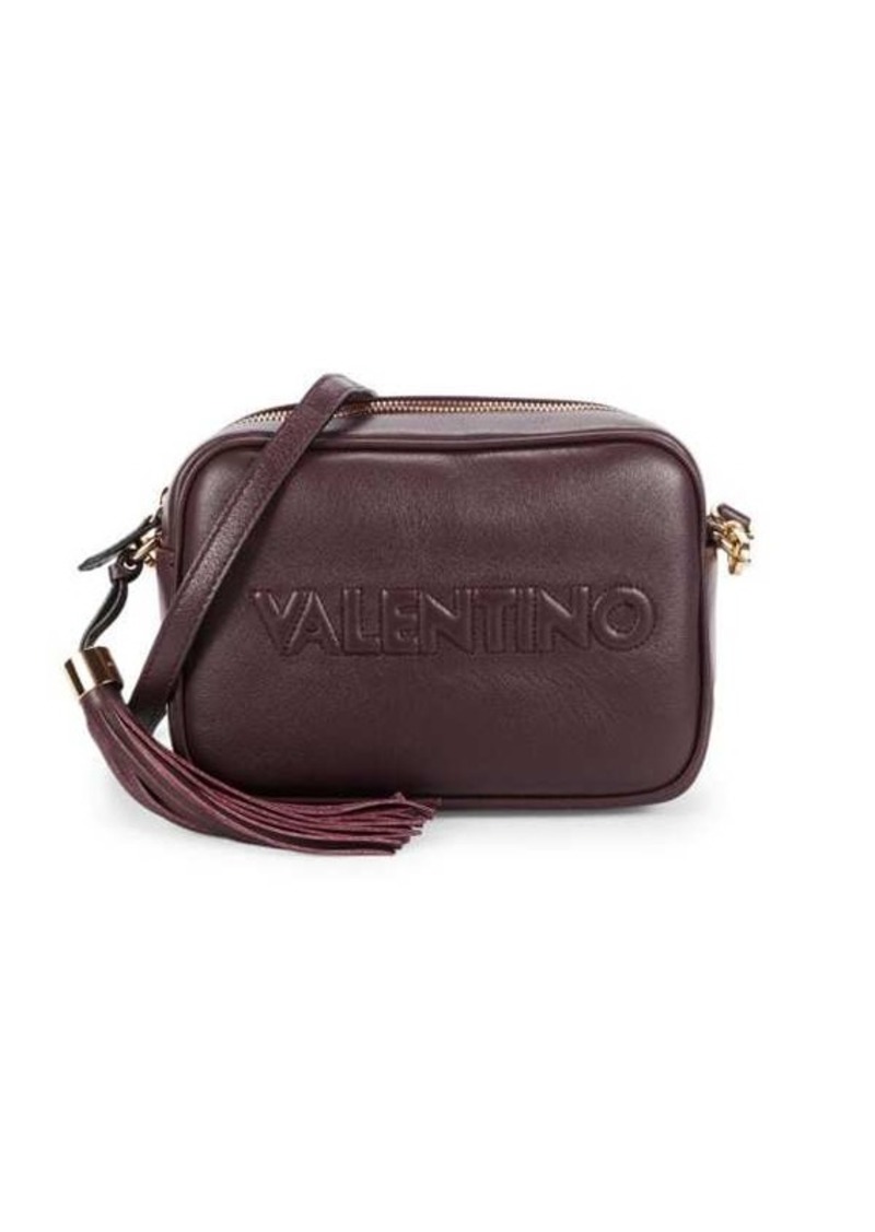 Valentino by Mario Valentino Mia Logo Embossed Leather Crossbody Bag