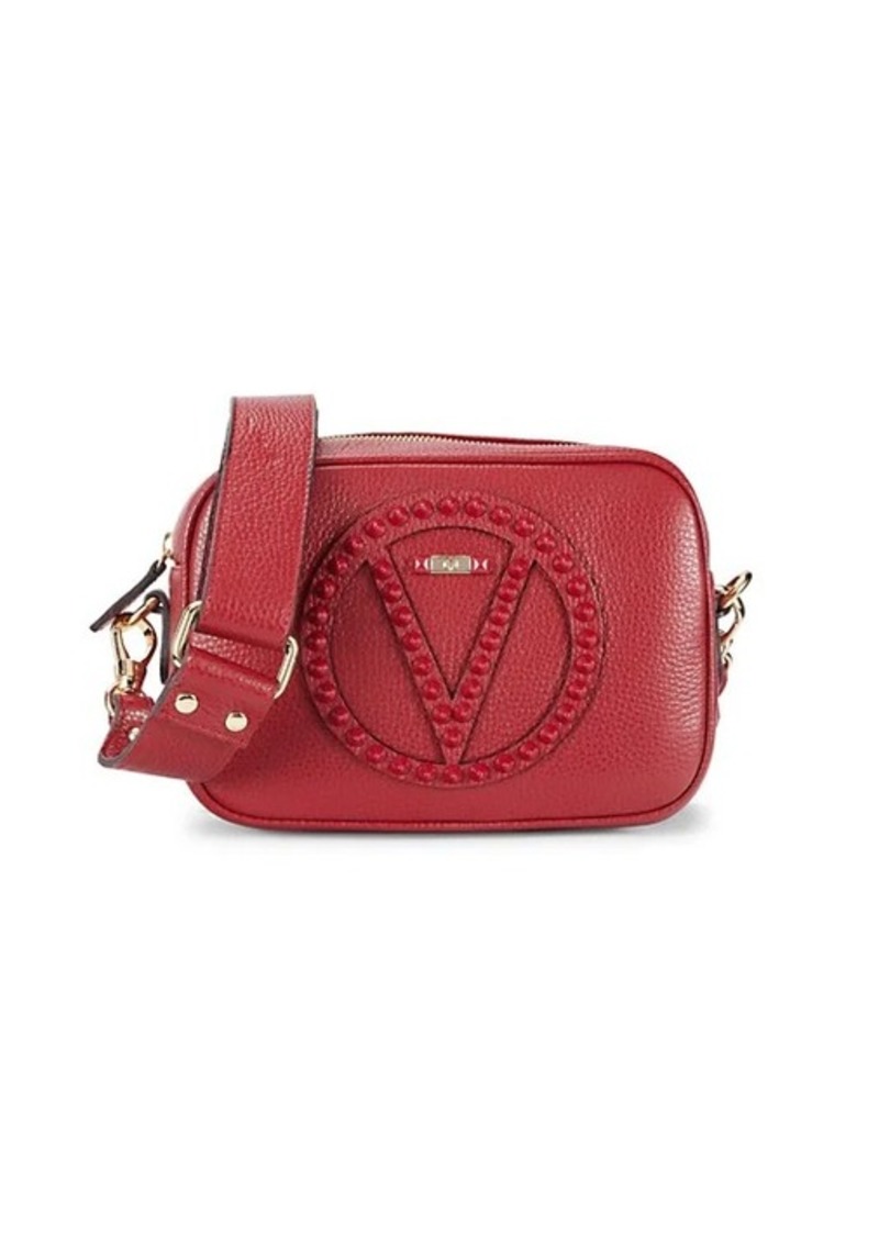 Valentino by Mario Valentino Mia Studded Logo Leather Crossbody Bag