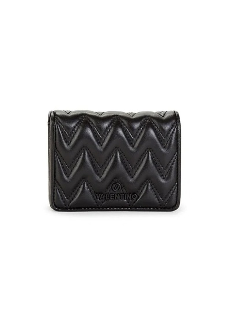 Valentino by Mario Valentino Nero Sauvage Bi-Fold Leather Wallet