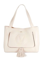 Valentino by Mario Valentino Ollie Pebbled Leather Tassel Tote