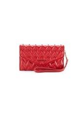 Valentino by Mario Valentino Studded Quilted Leather Wristlet Pouch