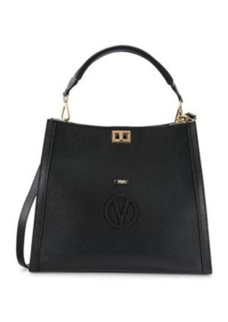 Valentino by Mario Valentino Textured Leather Top Handle Bag