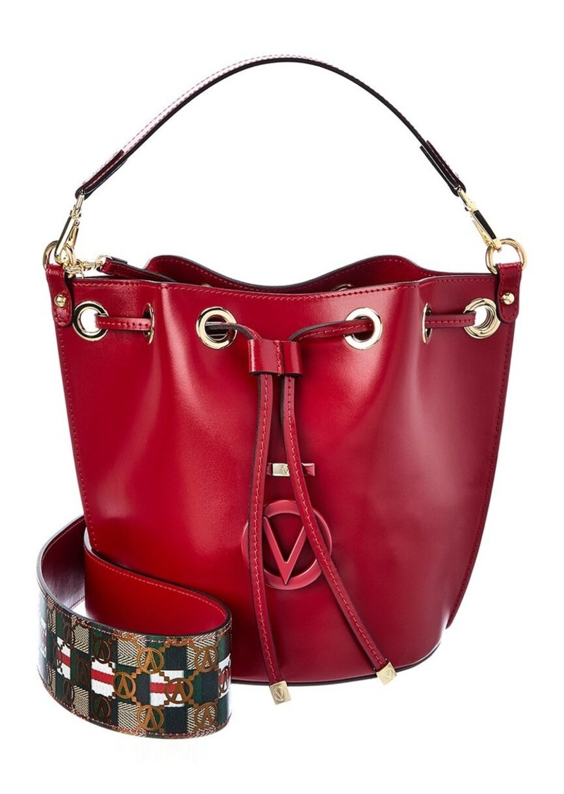 Valentino by Mario Valentino Adel Rope Guitar Leather Bucket Bag