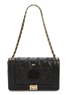 VALENTINO BY MARIO VALENTINO Alice Diamond Convertible Leather Shoulder Bag in Black at Nordstrom Rack