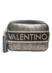 VALENTINO BY MARIO VALENTINO Babette Gold Linen Crossbody Bag in Black at Nordstrom Rack