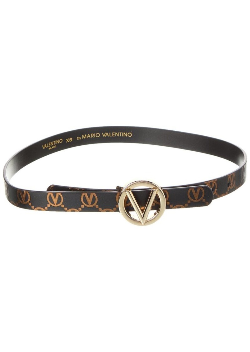 Valentino by Mario Valentino Baby Monogram Leather Belt