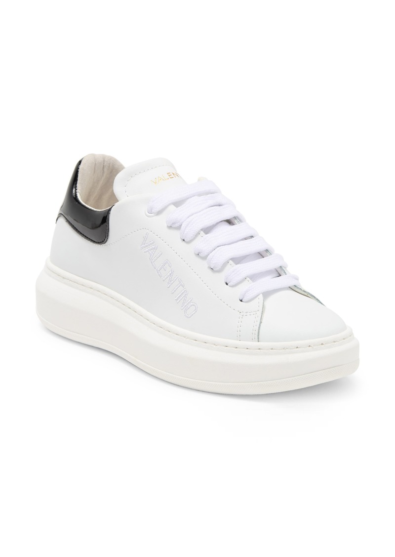 VALENTINO BY MARIO VALENTINO Fresia Low Top Sneaker in White Black at Nordstrom Rack