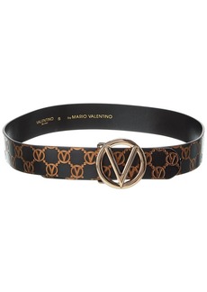 Valentino by Mario Valentino Giusy Monogram Leather Belt