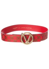 Valentino by Mario Valentino Giusy Monogram Leather Belt