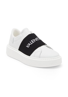 VALENTINO BY MARIO VALENTINO Incas Banded Leather Sneaker in White Black at Nordstrom Rack