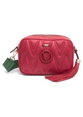 VALENTINO BY MARIO VALENTINO Mia Diamond Quilted Leather Crossbody Bag in Green Grass Lipstick White at Nordstrom Rack