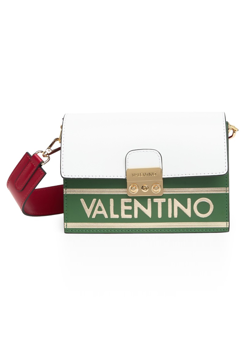 VALENTINO BY MARIO VALENTINO Palm Lavoro Leather Shoulder Bag in Green at Nordstrom Rack