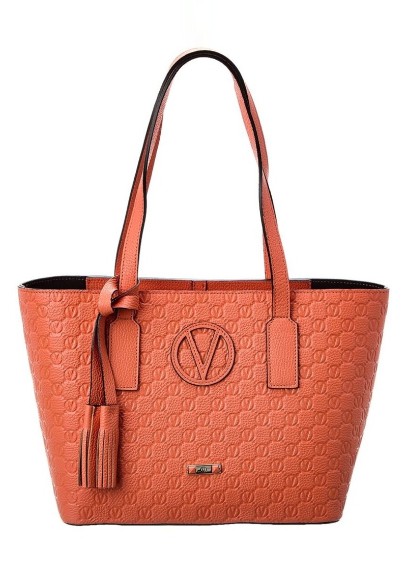 Valentino by Mario Valentino Prince Medallion Leather Tote